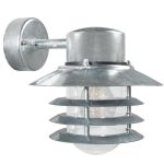 Nordlux Vejers Vægbelysning Galvaniseret Stål og Glas Grå | IP54 - Egnet til E27