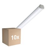 Fordelspakke 10x Philips LED Vandtæt Lysrender Ledinaire WT060C 46W 5600lm - 840 Kold Hvid | 150cm - 1x Ledningsgennemføring