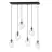 Emibig Pendel Lampe Astral Stål Sort | Egnet til 6x E14 - Max 10W